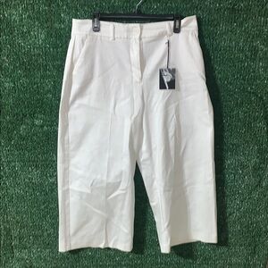 Simply Vera Vera Wang White Cropped Bermuda Shorts